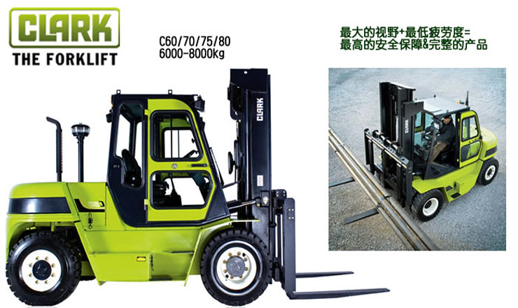 克拉克6-8噸平衡重內(nèi)燃叉車_1